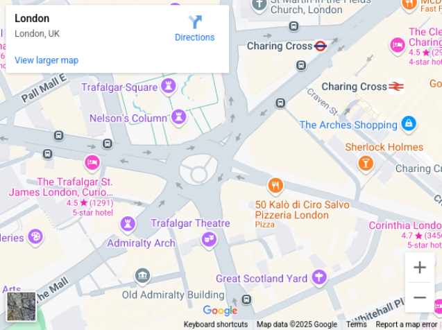 London in Google Map