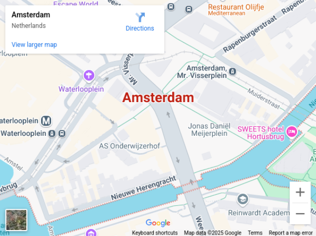 Amsterdam in Google Map